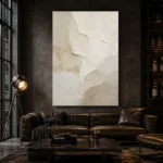 Ivory Plaster Wabi Sabi Wall Art Canvas Print - Image 4