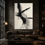 Black Arc Minimalist Wall Art Canvas Print - Image 4