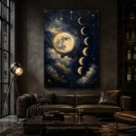 Moon Phases Astrology Wall Art Canvas Print - Image 3