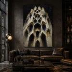 Gothic Cathedral Abstract Wall Art Canvas Print - Image 4