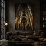 Vaulted Arch Abstract Wall Art Canvas Print - Image 4