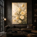 Ivory Tulip Bouquet Flower Wall Art Canvas Print - Image 4