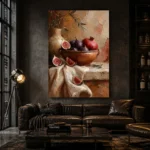 Fig Pomegranate Still Life Kitchen Wall Art Canvas Print - Image 4