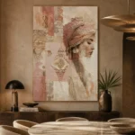 Rose Turban Ethnic Wall Art Canvas Print - Image 5