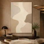 Ivory Flow Minimalist Wall Art Canvas Print - Image 5