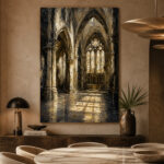 Gothic Cathedral Interior Gothic Wall Art Canvas Print - Image 14