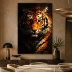 Golden Tiger Animal Wall Art Canvas Print - Image 5