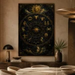 Zodiac Wheel Astrology Wall Art Canvas Print - Image 5