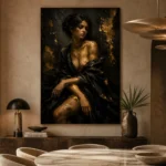 Gilded Noir Figure Black & Gold Wall Art Canvas Print - Image 5