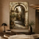 Ancient Stone Archway Architecture Wall Art Canvas Print - Image 5