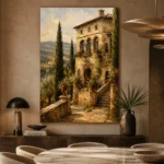 Tuscan Villa Architecture Wall Art Canvas Print - Image 5