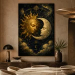 Sun and Moon Astrology Wall Art Canvas Print - Image 5