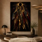 Solar Eclipse Abstract Wall Art Canvas Print - Image 5