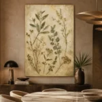 Pressed Herbarium Botanical Wall Art Canvas Print - Image 5