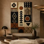 Geometric Heritage Pattern Ethnic Wall Art Canvas Print - Image 5