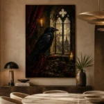 Midnight Raven Gothic Wall Art Canvas Print - Image 5