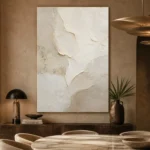 Ivory Plaster Wabi Sabi Wall Art Canvas Print - Image 5