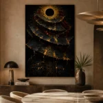 Eclipse Temple Abstract Wall Art Canvas Print - Image 5