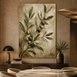 Olive Branch Botanical Wall Art Canvas Print - Image 7