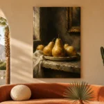 Golden Pear Dining Room Wall Art Canvas Print - Image 5