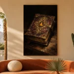Ornate Antique Book Dark Academia Wall Art Canvas Print - Image 6