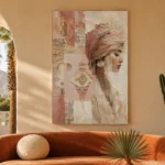 Rose Turban Ethnic Wall Art Canvas Print - Image 6