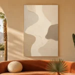 Ivory Flow Minimalist Wall Art Canvas Print - Image 6