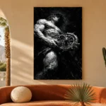 Atlas Monochrome Wall Art Canvas Print - Image 6