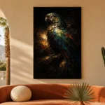 Emerald Parrot Animal Wall Art Canvas Print - Image 6