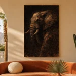 Bronze Elephant Animal Wall Art Canvas Print - Image 6