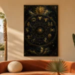 Zodiac Wheel Astrology Wall Art Canvas Print - Image 6