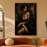 Gilded Noir Figure Black & Gold Wall Art Canvas Print - Image 6