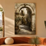 Ancient Stone Archway Architecture Wall Art Canvas Print - Image 6