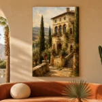 Tuscan Villa Architecture Wall Art Canvas Print - Image 6