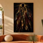 Solar Eclipse Abstract Wall Art Canvas Print - Image 6