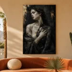 Kintsugi Muse Black & Gold Wall Art Canvas Print - Image 6