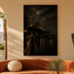 Istanbul Bosphorus Mosque Cinematic Cityscapes Canvas Print - Image 6
