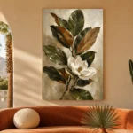 Magnolia Flower Botanical Wall Art Canvas Print - Image 6