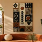 Geometric Heritage Pattern Ethnic Wall Art Canvas Print - Image 6