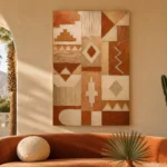 Terracotta Heritage Pattern Ethnic Wall Art Canvas Print - Image 7