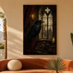 Midnight Raven Gothic Wall Art Canvas Print - Image 6