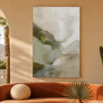 Sage Moss Wabi Sabi Wall Art Canvas Print - Image 6