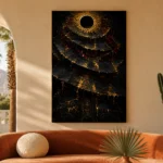 Eclipse Temple Abstract Wall Art Canvas Print - Image 6