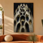 Gothic Cathedral Abstract Wall Art Canvas Print - Image 6