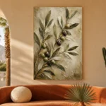 Olive Branch Botanical Wall Art Canvas Print - Image 5