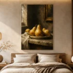 Golden Pear Dining Room Wall Art Canvas Print - Image 6