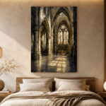 Gothic Cathedral Interior Gothic Wall Art Canvas Print - Image 16