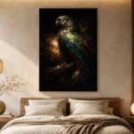 Emerald Parrot Animal Wall Art Canvas Print - Image 7