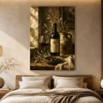 Wine & Olive Still Life Dining Room Wall Art Canvas Print - Image 5