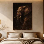 Bronze Elephant Animal Wall Art Canvas Print - Image 7